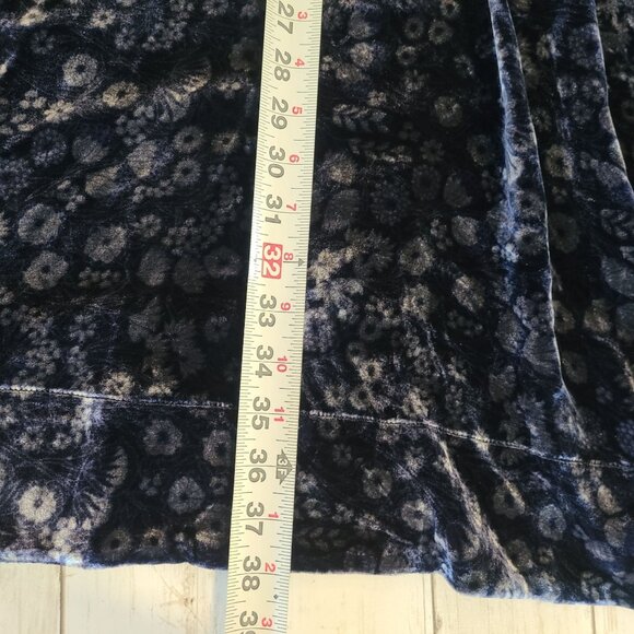 Rebecca Taylor Liane Velvet Dress V-neck Blue Floral NEW $498 sz 12 Elegant - Picture 7 of 11
